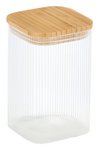 ZELLER Vorratsglas mit Bambusdeckel eckig 1150 ml