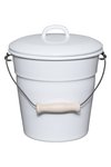RIESS Bioeimer mit Deckel 3.5 l weiss Emaille