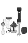 KITCHENAID Stabmixer kabellos mit Zubehör schwarz matt