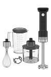 KITCHENAID Stabmixer kabellos mit Zubehör schwarz matt