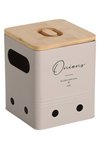 ZELLER Vorratsdose Onions mit Bambusdeckel greige 2400ml
