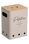 ZELLER Vorratsdose Potatoes mit Bambusdeckel greige 5100ml