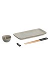 ZELLER Sushi Set Steingut Bambus