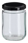 ZELLER Einmachglas mit Metalldeckel schwarz 240ml