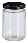 ZELLER Einmachglas mit Metalldeckel schwarz 350ml