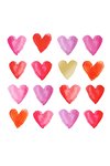 PPD Servietten Aquarell Hearts