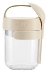 LEKUE Joghurtbecher To Go mit Löffel 0.4 l beige
