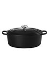 LE CREUSET Bräter oval Signature schwarz Crucible 31cm