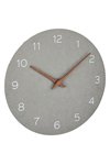 TFA Wanduhr mit Holzzeiger betongrau