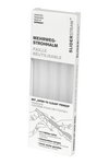 SLIDER STRAW Trinkhalm transparent-weiss 4 Stück 15 cm