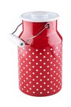 RIESS Milchkanne mit Deckel Pünktchen rot 2.0 l