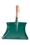 REDECKER Kehrschaufel Metall grün mit Holzgriff