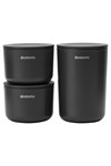 BRABANTIA Aufbewahrungsdosen Set 3-teilig dark grey