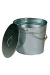 LIENBACHER Ascheneimer mit Deckel verzinkt 40x35x31cm
