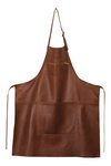 DUTCHDELUXES Schürze Zipper Leder brown