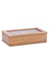 ZELLER Teebeutelbox Bamboo 33.5x20x9 cm