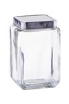 ZELLER Vorratsglas eckig mit Deckel Inox 1500 ml