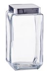 ZELLER Vorratsglas eckig mit Deckel Inox 2000 ml