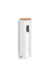 ZELLER Wattepadspender Bamboo weiss 8x6.5x25 cm