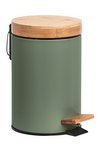 ZELLER Treteimer Bamboo Metall salbeigrün 3 l