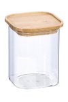 ZELLER Vorratsglas mit Bambusdeckel 900 ml eckig