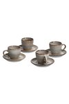 ZELLER Espressotassen Set Keramik beige 8-teilig