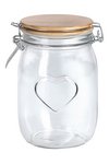 ZELLER Vorratsglas Heart 1000 ml