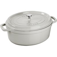 Staub Cocotte oval 29 cm Weisser Trüffel