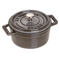 Staub Cocotte rund 22 cm Graphit Grau
