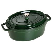 Staub Cocotte oval 31 cm Basilikum Grün