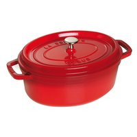 Staub Cocotte oval 31 cm Kirsch Rot