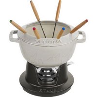 Staub Fondue Set 20 cm Weisser Trüffel