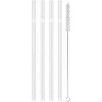 Zwilling Strohhalme Glas transp. gerade 4er Set 23cm D9mm + Bürste