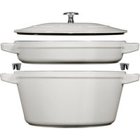 Staub Cocotte rund 24 cm Weisser Trüffel stackable