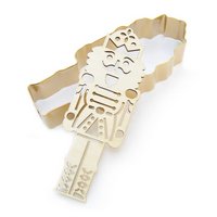 Scrap Cooking Goldener Ausstecher Nussknacker mit Holzpräger
