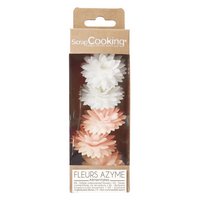 Scrap Cooking 5er Set Dahlien aus Esspapier weiss, rosa