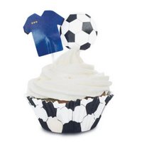 Scrap Cooking Cupcakesförmchen und Cake Toppers Fussball