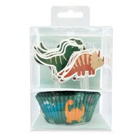 Scrap Cooking Cupcakesförmchen und Cake Toppers Dino
