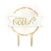 Scrap Cooking Cake Topper mit LED Beleuchtung Joyeux Noël