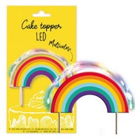 Scrap Cooking Cake Topper mit LED Beleuchtung Regenbogen