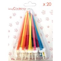 Scrap Cooking Kerzen lang bunt 12cm