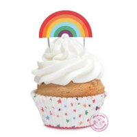 Scrap Cooking Muffinförmchen und cake toppers Rainbow