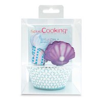 Scrap Cooking Muffinförmchen und cake toppers Meerjungfrau