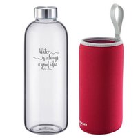 Westmark Trinkflasche Viva Glas 1l rot