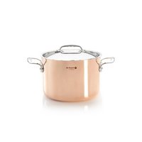 de Buyer Prima Matera Kochtopf 24cm mit Deckel hoch Kupfer Edelstahl Induktion