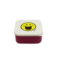 Smiley Lunchbox fuchsia-weiss
