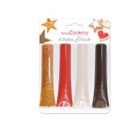 Scrap Cooking Zuckerguss Stift gold rot weiss braun