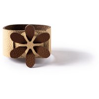 MiLLE W Serviettenring Blume cognac beige