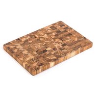 teakhaus Servierbrett Scandi Stirnholz Saftrille