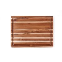 teakhaus Servierbrett Scandi Grill mit tiefer Saftrille